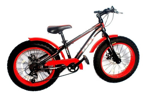 Bicicleta Sbk Rodado 20 Nueva Fat Cub Anchas 20x4.0 Rojo