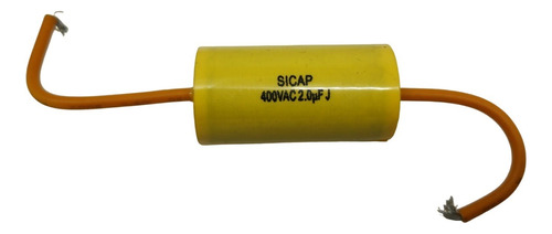 Capacitor Axial Caramelo Monofasico 2uf / 400vac  Ventilador