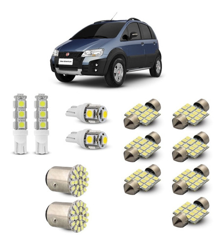 Kit Completo Led Interior Fiat Idea 2006 2007 2008 2009 2010