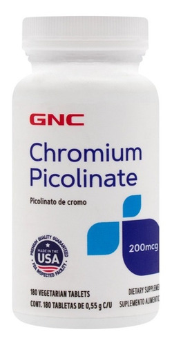 Gnc Picolinato De Cromo 200 Mcg