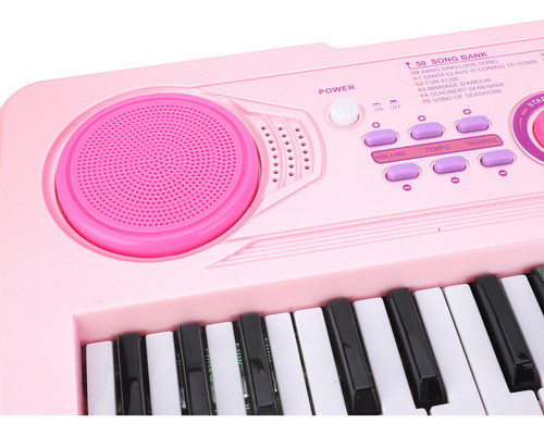 Teclado De Piano Para Niños De 49 Teclas, 100 Ritmos Y Tonos