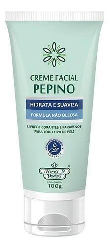 Creme Facial Pepino Flores & Vegetais