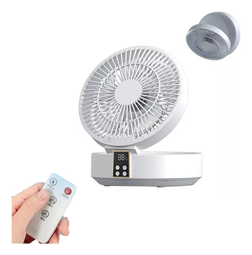 Ventilador Portátil, Inalámbrico Y Recargable Con Luz Led