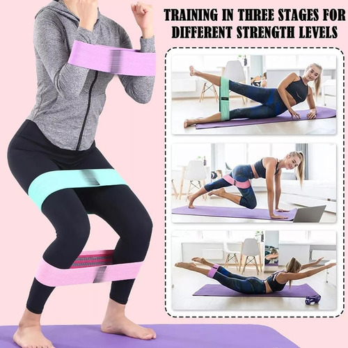 Bandas Elasticas Ligas Ejercicio Set Banda Resistencia Tela Bandas Fitness Ejercicios Rutinas Global Shop Pilates Ligas Entrenamiento De Tela Gym