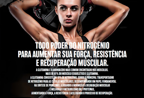 L-glutamina Power Glutamine 300g Bruthal Sports Sabor Sem sabor