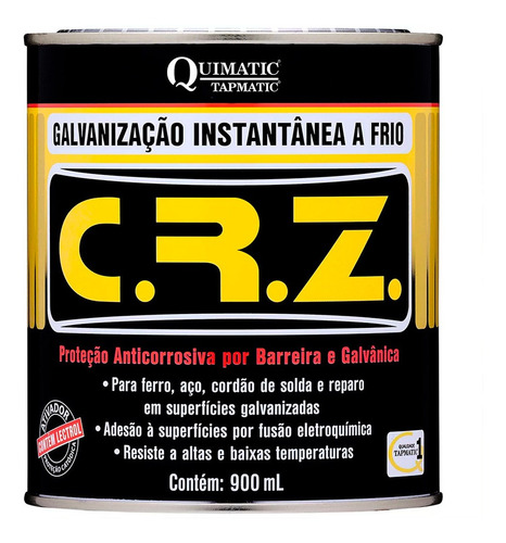 Galvanização Instantânea À Frio Crz Db2 Lata 900ml Quimatic