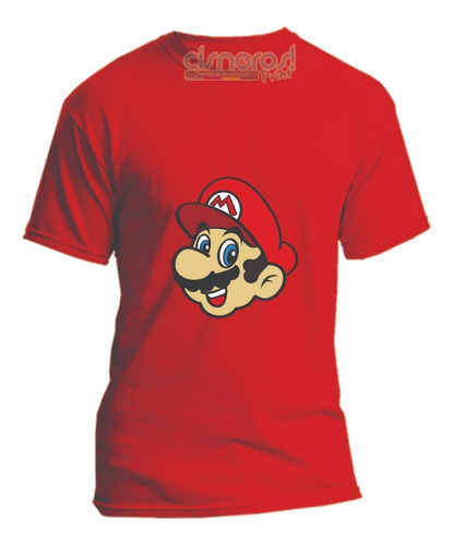 Playera Mario Bros Nintendo Cara Caballero Dama Niño