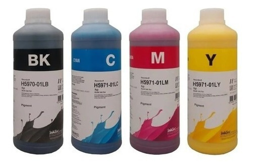 Kit 4 500ml Tinta Inktec Hp H5970 Pigment. 8100 8600 8610 