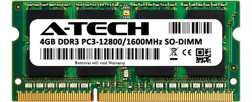 Memoria Ram A-tech 4gb Ddr3 1600mhz Pc3-12800 Cl11 Sodimm