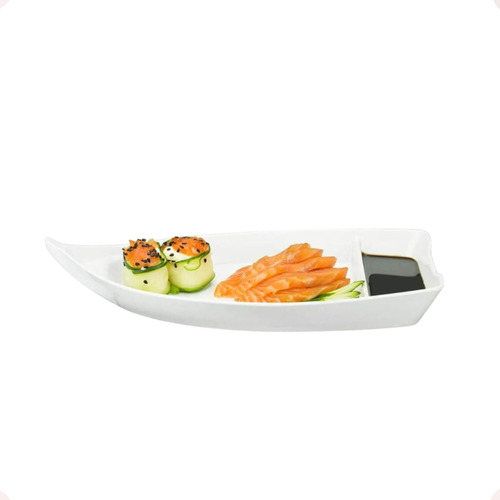 Kit Com 4 Barcos Japones Porções E Barco Sushi E Açaí 26cm