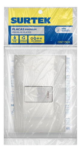 Placa Con Interruptor De Timbre Color Blanco