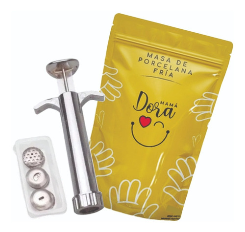 Kit Set Paquete Porcelana Fria Mamá Dora Eyector Metalico