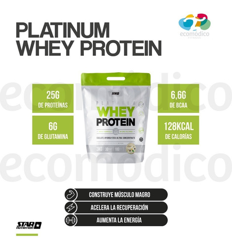 Imagen 2 de 6 de Whey Protein 3 Kg Star Nutrition Proteina De Suero