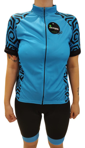 Conjunto Ciclismo Calza Y Remera Mujer  - Full Salas