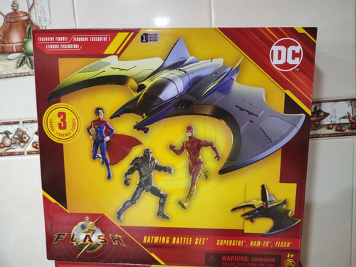 Spin Master The Flash Movie Batman Batwing Con 3 Figuras