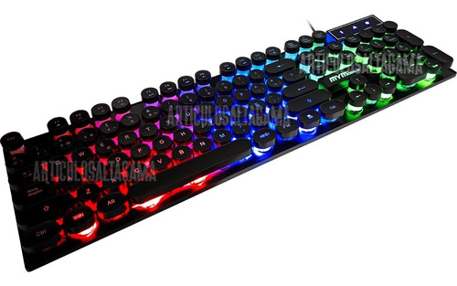 Teclado Gamer Alambrico Usb Retroiluminado Luz Led Español Ñ