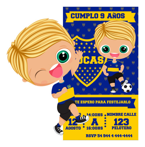 Kit Imprimible Editable De Boca Jr Nene Super Completo