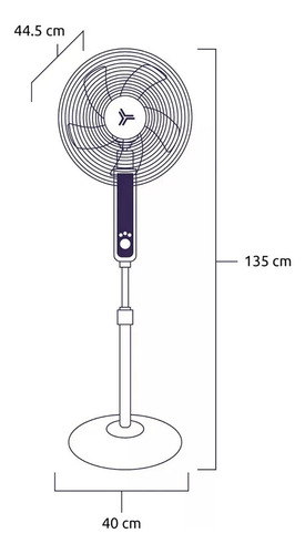 Ventilador Pedestal Apolo Blanco 16 Masterfan 40.64 Cm 60hz Blanco Plástico 5