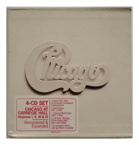 Chicago Iv: At Carnegie Hall ( Usado ) 4 Cds, Set Completo