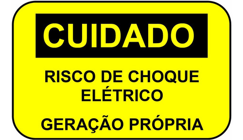 4x Placa De Advertência (geração Própria - Energia Solar)