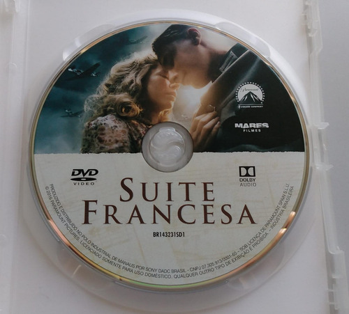 Suite Francesa Dvd Michelle Williams Margot Robbie Kristin (Usado)