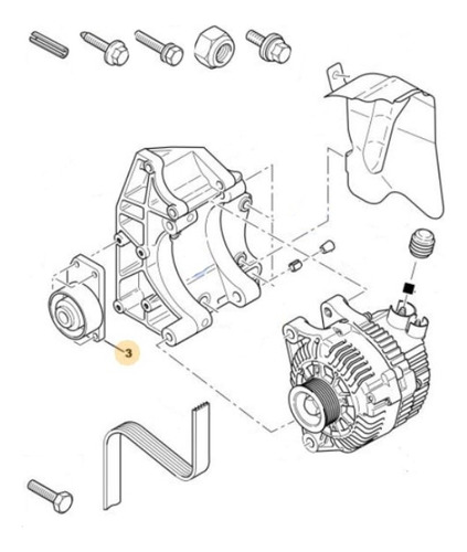 Rodillo Tensor Sin Aire Acondicionado Peugeot 206 1.4 N