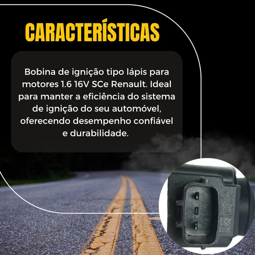 4 Bobina Renault Duster Sandero 1.6 2016 A 2020 224336695r