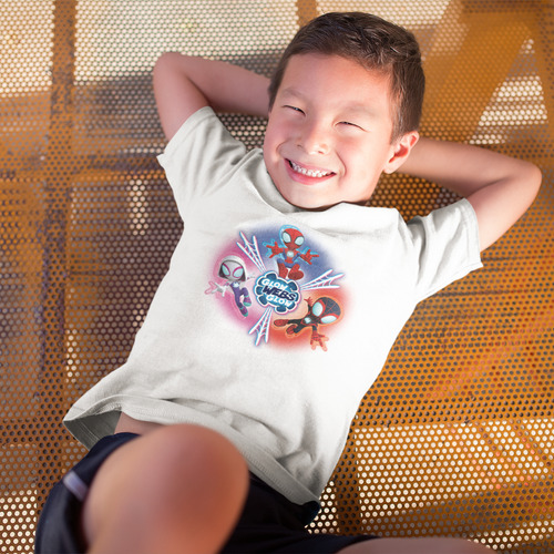 Marvel Playera Infantil Spidey Glow Web Icono Oficial