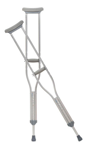 Muletas Axilares Ajustables De Aluminio Jl925l - Movinter Color Gris Claro