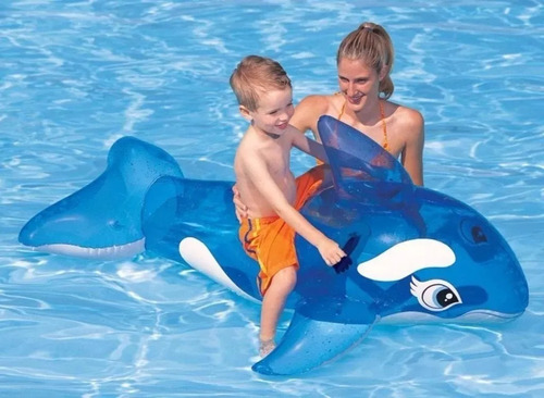 Orca Inflable Transparente  Manijas 145cm Pileta Micieloazul