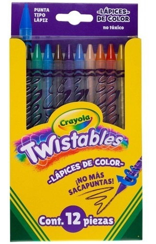 Lapices De Colores Crayola Twistables Con 12 Lapices Largos