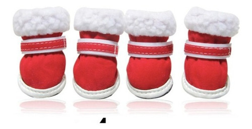 Botas De Navidad Para Perro Santa Claus Disfraz Calor Nieve