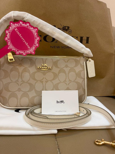 Bolsa Coach Nolita Colores. Acabado De Los Herrajes Oro Colo Beige Monogram Oro Beige (Reacondicionado)