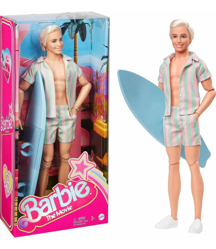 Barbie The Movie Ken Doll Con Juego De Playa, Película 2023