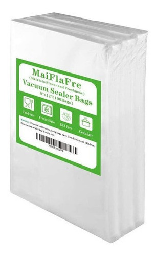 Maiflafre 100 Quart 8x12 Food Saver Vacuum Sealer Bags Wit