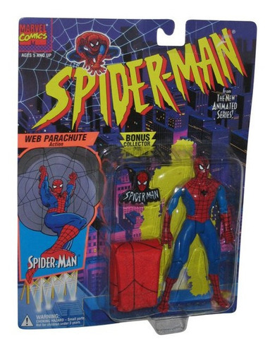 Toy Biz Spider-man Animated Web Parachute Action 1994