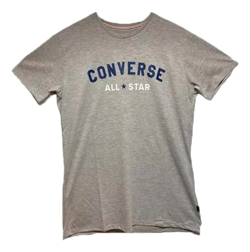 Remera Converse Lifestyle Hombre All Star Gris Melange Fuk