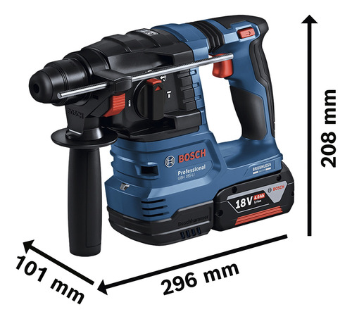 Rotomartillo Sds Plus 18v Brushless X2 Bat Bosch Gbh 185-li