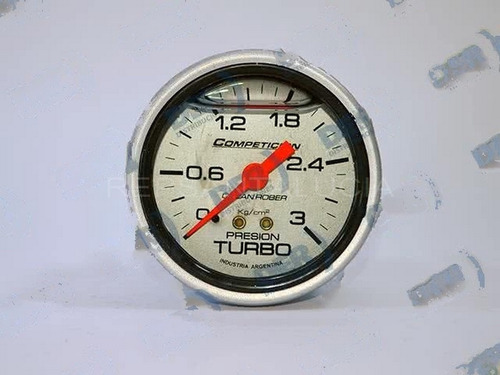 Reloj Presion Turbo Compet.f.plateado 3 Kg C/glicerina D60mm