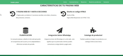 1 Página Web Hasta 6 Secciones, Diseño Web, Desarrollo Web