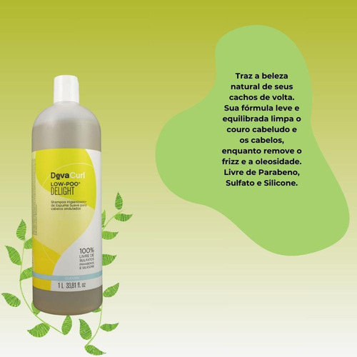 Devacurl Low-poo Delight Shampoo De Espuma Suave 1l