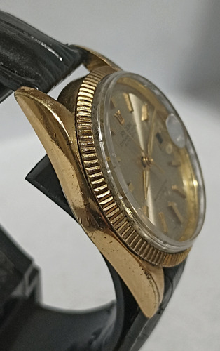 Reloj Japonés Ricoh Automático Negro Dorado Dorado (Usado)