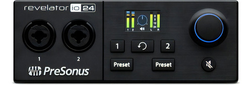 Presonus Revelator Io24 Usb Interface Placa Streaming Midi Color Negro