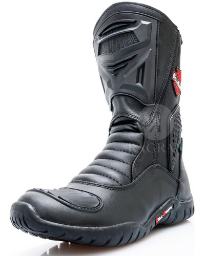 Imagem 6 de 6 de Bota Masculina Motociclista Cano Alto Ziper Moto Speed Couro