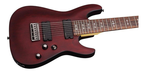 Imagen 4 de 4 de Guitarra eléctrica Schecter Omen-8 de tilo walnut satin brillante con diapasón de palo de rosa