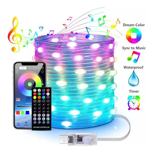 Guirnalda De Luces Navideñas I Led Lights Dream Color Con R