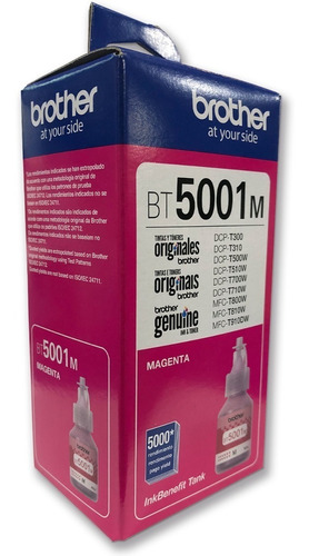 Botella Tinta Brother Bt5001m Magenta Original P/ T300 T500w