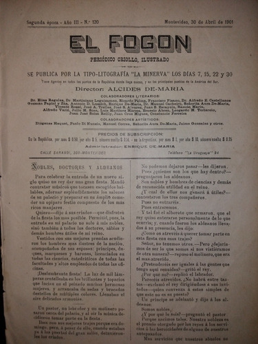 Revista 1901 Sierra Yerbal Melo Saviniano Perez El Chiripa 