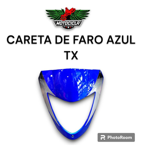 Careta De Faro Moto Tx Azul