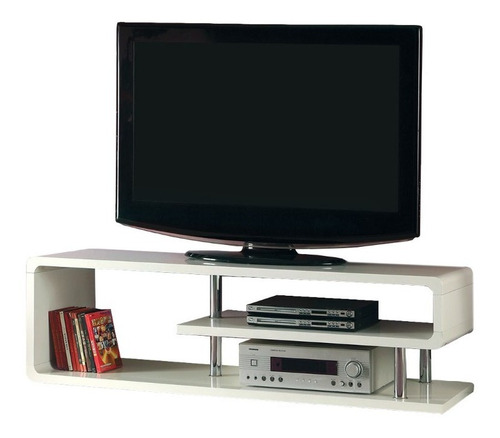 Mueble Para Televisor Moderna Y Minimalista Color Blanco 